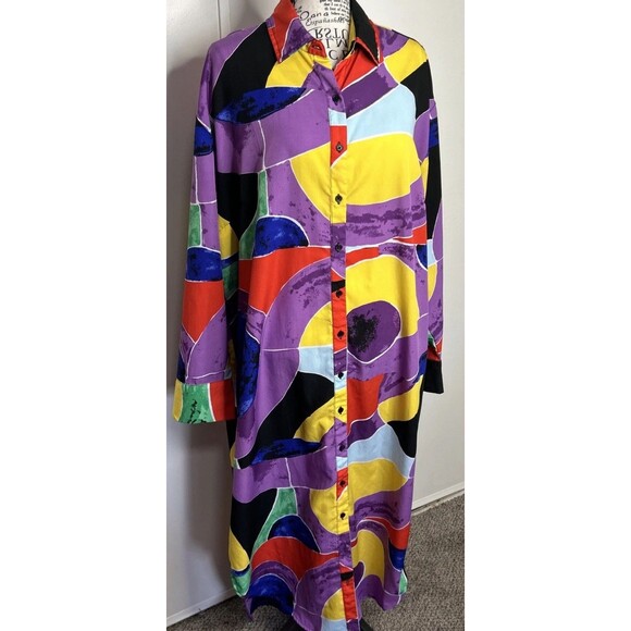 Live 4 Truth Dresses & Skirts - Rainbow Abstract Watercolor Shirt Dress Art Teacher Core 1XL